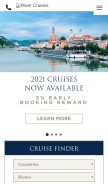 How amawaterways.com looks like on a mobile device such as an iPhone.