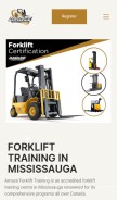 How amazeforklifttraining.com looks like on a mobile device such as an iPhone.