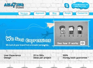 How amazing7.com looks like on a tablet such as an iPad.