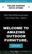 How amazingoutdoorfurniture.com looks like on a mobile device such as an iPhone.