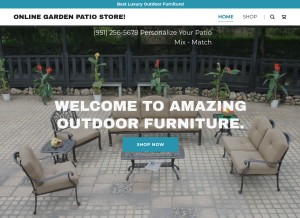 How amazingoutdoorfurniture.com looks like on a tablet such as an iPad.