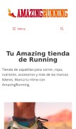 How amazingrunning.es looks like on a mobile device such as an iPhone.