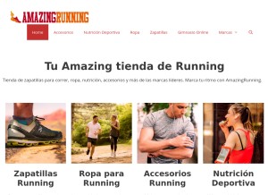How amazingrunning.es looks like on a tablet such as an iPad.