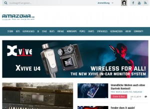 How amazona.de looks like on a tablet such as an iPad.