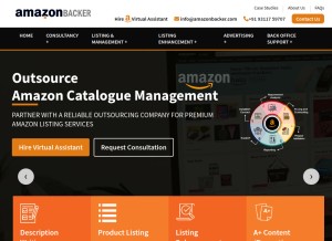 How amazonbacker.com looks like on a tablet such as an iPad.