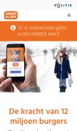 How amberalert.nl looks like on a mobile device such as an iPhone.