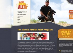 How amberillinois.com looks like on a tablet such as an iPad.