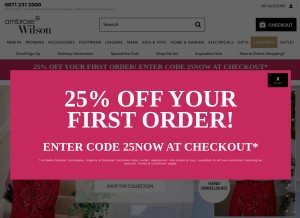 How ambrosewilson.com looks like on a tablet such as an iPad.