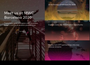 How amdocs.com looks like on a tablet such as an iPad.