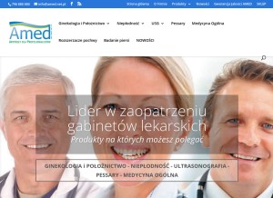 How amed.net.pl looks like on a tablet such as an iPad.
