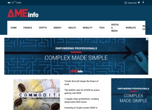 How ameinfo.com looks like on a tablet such as an iPad.