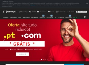 How amen.pt looks like on a tablet such as an iPad.