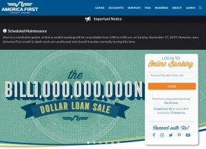 How americafirst.com looks like on a tablet such as an iPad.