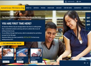 How american-writers.org looks like on a tablet such as an iPad.