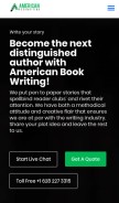 How americanbookwriting.com looks like on a mobile device such as an iPhone.