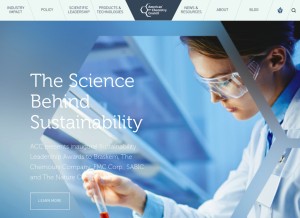 How americanchemistry.com looks like on a tablet such as an iPad.