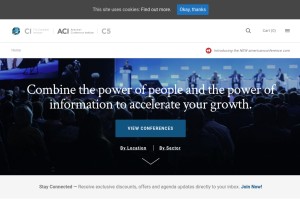 How americanconference.com looks like on a tablet such as an iPad.