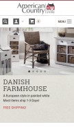 How americancountryhomestore.com looks like on a mobile device such as an iPhone.