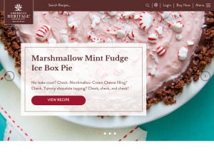 How americanheritagechocolate.com looks like on a tablet such as an iPad.