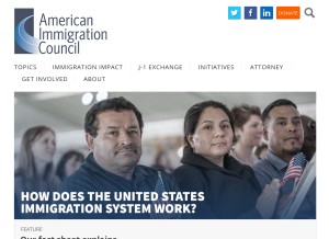 How americanimmigrationcouncil.org looks like on a tablet such as an iPad.