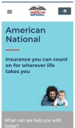 How americannational.com looks like on a mobile device such as an iPhone.