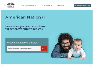 How americannational.com looks like on a tablet such as an iPad.