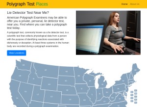 How americanpolygraphplaces.com looks like on a tablet such as an iPad.