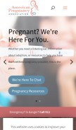 How americanpregnancy.org looks like on a mobile device such as an iPhone.