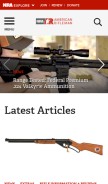 How americanrifleman.org looks like on a mobile device such as an iPhone.