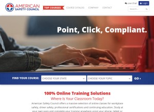 How americansafetycouncil.com looks like on a tablet such as an iPad.