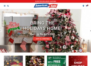 How americansale.com looks like on a tablet such as an iPad.