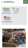 How americanwhitewater.org looks like on a mobile device such as an iPhone.