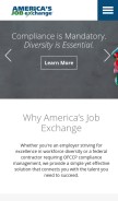 How americasjobexchange.com looks like on a mobile device such as an iPhone.