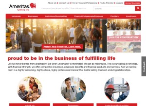 How ameritas.com looks like on a tablet such as an iPad.