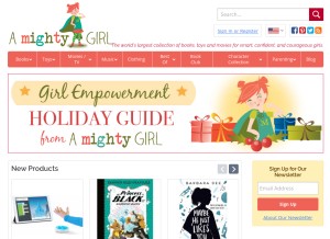 How amightygirl.com looks like on a tablet such as an iPad.