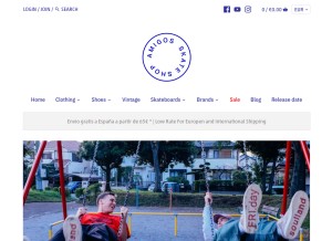 How amigoskateshop.com looks like on a tablet such as an iPad.