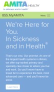 How amitahealth.org looks like on a mobile device such as an iPhone.