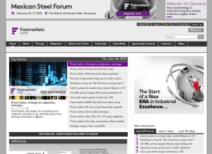 How amm.com looks like on a tablet such as an iPad.