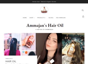 How ammajans.com looks like on a tablet such as an iPad.