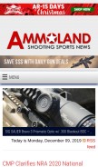 How ammoland.com looks like on a mobile device such as an iPhone.