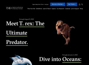 How amnh.org looks like on a tablet such as an iPad.