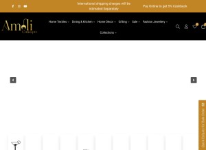 How amoliconcepts.com looks like on a tablet such as an iPad.