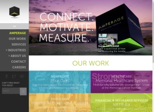 How amperage.us looks like on a tablet such as an iPad.