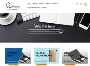How amphasisdesign.com looks like on a tablet such as an iPad.