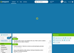 How ampparit.com looks like on a tablet such as an iPad.