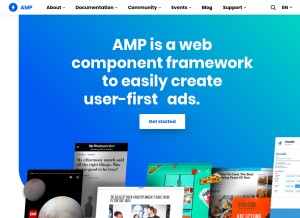 How ampproject.com looks like on a tablet such as an iPad.