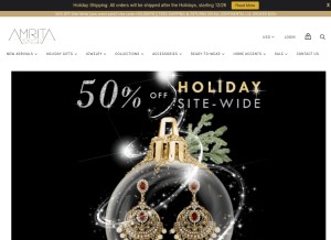 How amritasingh.com looks like on a tablet such as an iPad.