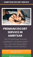 How amritsarescortservice.co.in looks like on a mobile device such as an iPhone.