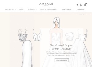 How amsale.com looks like on a tablet such as an iPad.