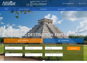 How amstardmc.com looks like on a tablet such as an iPad.